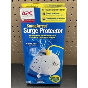 APC SurgeArrest Surge Protector PER8T 6 Ft Power Cord New!